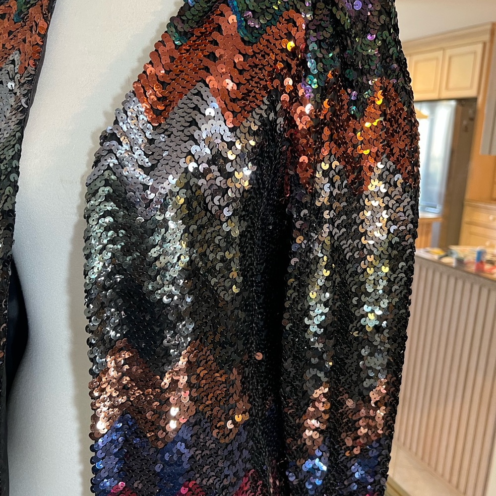 Vintage Sequin Multi Statement Jacket - M - image 3